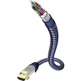 Inakustik HDMI kabel HDMI-A vtič, HDMI-A vtič 2 m srebrno-modra 0042302 avdio povratni kanal, pozlačeni konektorji, obložen, Ultra HD (4k) HDMI HDMI k, (20410558) | Shoptok.si
