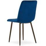 Lava stolica - tamnoplavi baršun / noge od oraha x 4 | shoptok.hr