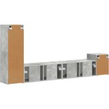  Set TV komoda Zidne 3 pcs Betonski sivi Konstruirano drvo | shoptok.hr