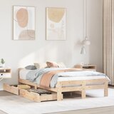 vidaXL Posteljni okvir brez vzmetnice 120x190 cm trdna borovina | Shoptok.si