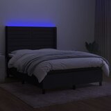  box spring s madracem LED crni 140x200 cm od tkanine | shoptok.hr