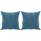  Dvosjed s ukrasnim jastucima plavi 120 cm baršunasti Plava | Shoptok.si