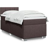  The Living Store Box spring postelja z vzmetnico temno rjava 90x200 cm blago - Box Spring Postelja, (21520743) Cene