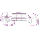  4-dijelni set sofa s jastucima sivi od umjetne kože | shoptok.hr