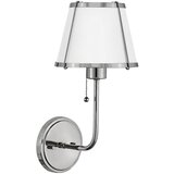  Hinkley HK-CLARKE1-PN-WH - Zidna lampa CLARKE 1xE27/40W/230V hrom/bela | Eponuda.com