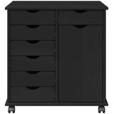  Mobilni ormar Crna 63 5 x 39 x 65 5 cm Čvrsto borovo drvo - Crna | shoptok.hr