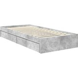  Krevet s od storage Betonski sivi 90 x 190 cm Konstruirano drvo | shoptok.hr