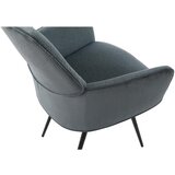 CARRYHOME naslanjač, kovina, tekstil modra | Shoptok.si