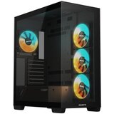 Gigabyte C500 Panoramic Stealt Mid-tower, ATX, 4x ARGB fans Black Case | Eponuda.ba
