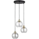  Luster na sajli DEVI 3xE27/15W/230V crna/prozirna | Eponuda.com