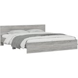  Okvir kreveta s uzglavljem boja sivog hrasta sonome 160x200 cm | shoptok.hr