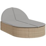 Dupla ležaljka za sunčanje s jastucima bež poliratan | Eponuda.com