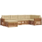  Set vanjskih sofa 6 kom. Prirodna i bež 331 x 172,5 x 73 cm | Shoptok.si