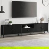 vidaXL TV ormarić s ladicom crni 200 x 25 x 44 cm konstruirano drvo | shoptok.hr