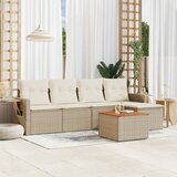 vidaXL 6-dijelni set vrtnih sofa s jastucima bež od poliratana | shoptok.hr