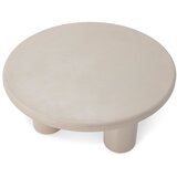 MOME Kremno bela okrogla klubska mizica v kamnitem dekorju ø 80 cm Iriel – | Shoptok.si