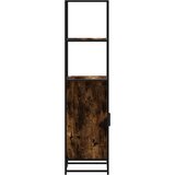 vidaXL Visoka ploča dimljeni hrast 35,5x35x139cm izrađeno drvo i metal | shoptok.hr