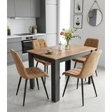  SPLIT stolica - baršunasto smeđe / crne noge x 4 | shoptok.hr