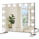 Costway LED ogledalo za ličenje s 3 načini osvetlitve 50x 40cm, (5000276242) Cene