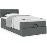 vidaXL otomanski okvir kreveta s madraca tamnosivi 90x200cm od tkanine | shoptok.hr