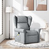 vidaXL masažni fotelj svetlo sivo blago | Shoptok.si