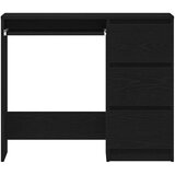 vidaXL Pisalna miza črna hrast 90x45x76 cm inženirski les | Shoptok.si