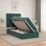  s madracem i skladištem Tamnozelena 100 x 200 cm Baršun | shoptok.hr