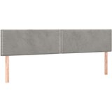  Posteljno vzglavje svetlo sivo 200x5x78/88 cm žamet, (20736766) | Shoptok.si