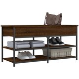  Klupa za cipele smeđa boja hrasta 100x42,5x50 cm drvena | shoptok.hr