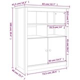  Komoda boja meda 83 x 41,5 x 100 cm od masivne borovine | shoptok.hr