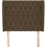  Uzglavlje s ušima tamnosmeđe 103x23x118/128 cm od tkanine | shoptok.hr
