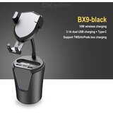  Autostalak Wireless BX9, 10W Fast Charging, 2USB, Type C (PD), crni | ePonuda.com