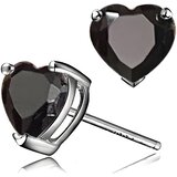  Naušnice Small Hearts - Crna KP29317 | shoptok.hr