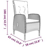  9-dijelni vrtni blagovaonski set s jastucima sivo-crni | shoptok.hr