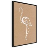  Slika - White Flamingo (1 Part) Vertical 40x60 U crnom drvenom okviru | shoptok.hr