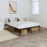 Metalni okvir za krevet crni 150x200 cm Cijene