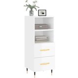 vidaXL Komoda visok sijaj bela 34,5x34x90 cm inženirski les | Shoptok.si