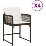 Maison Chic Vrtni stoli - Stol za vrt z blazinami 4 kosi rjav poli ratan JS2253, (21876858) Cene