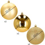  Set Božićnih kuglica 10 cm, Zlatna - 6 komada | shoptok.hr