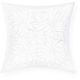 AVIZAR Komplet 2 cvetličnih vezenih prevlek za blazino 40x40 cm, Bela, (21747234) | Shoptok.si