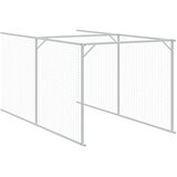  Kućica za pse s igralištem svjetlosiva 110x813x110 cm čelična | shoptok.hr