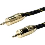 Roline 11.09.4283 klinker avdio priključni kabel [1x 3\,5 mm banana moški konektor - 1x 3\,5 mm banana moški konektor] 2.50 m črna/zlata zaščiten, (20431778) Cene
