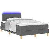  LED Box Spring Krevet Tamno siva 120 x 200 cm tkanina | shoptok.hr