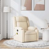 vidaXL masažni naslanjač krem blago | Shoptok.si