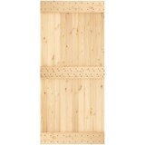  Drsna vrata s kompletom vodil 95x210 cm trdna borovina, (20998610) | Shoptok.si