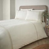 Catherine Lansfield Kremno bela enojna posteljnina 135x200 cm Pintuck Easy Iron Percale &amp;ndash; Slike
