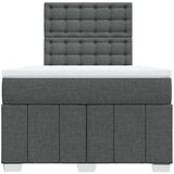 vidaXL Box spring postelja z vzmetnico temno siva 120x190 cm blago | Shoptok.si