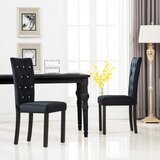 vidaXL jedilni stoli 2 kosa črn žamet | Shoptok.si