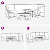  Set vanjskih sofa 6 kom. Prirodna i svijetlo siva | shoptok.hr