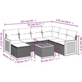 8-dijelni set vrtnih sofa od poliratana s jastucima bež | shoptok.hr